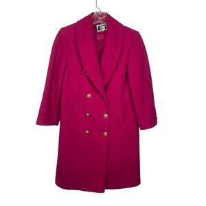 YOUNG GALLERY Pink/Fuchsia Wool Coat-Women's Size 10